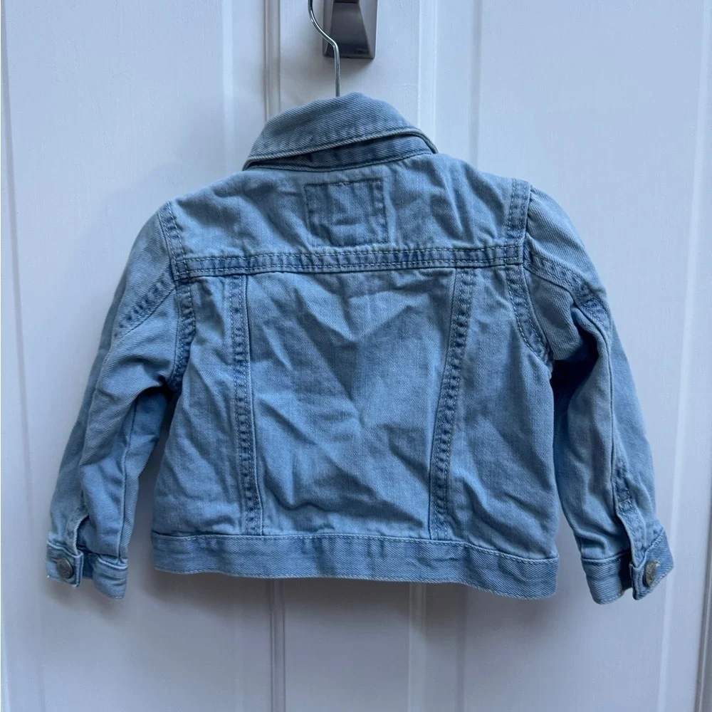 NWOT Oshkosh B’Gosh 18M Blue Denim Floral Girls Jean Jacket